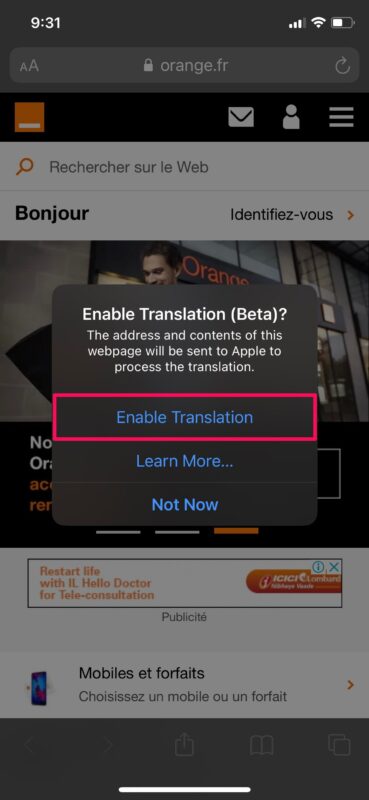 Come tradurre pagine Web in Safari su iPhone e iPad