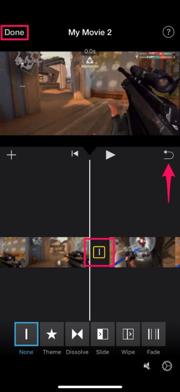 Come rimuovere una sezione centrale del video su iPhone e iPad con iMovie