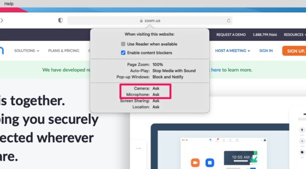 Come bloccare l'accesso al microfono e alla fotocamera sui siti Web per Mac in Safari