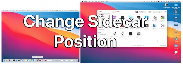Cambia la posizione dell'iPad Sidecar su Mac e