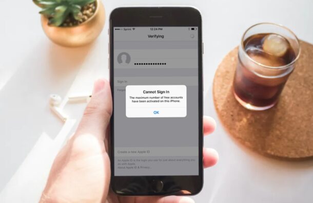 Come risolvere "numero massimo di account gratuiti è stato attivato su questo iPhone" Errore