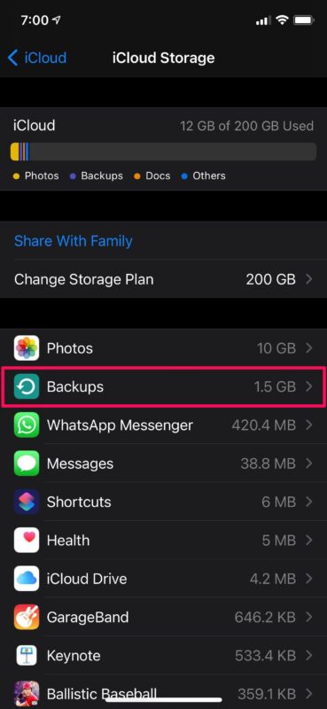Come ridurre le dimensioni dei dati di backup di iCloud su iPhone