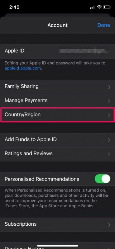 Come cambiare il paese o la regione dell'ID Apple su iPhone e iPad