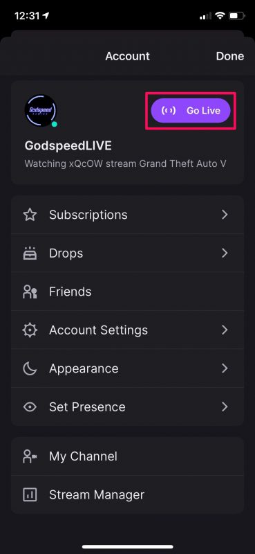 Come trasmettere i giochi per iPhone su Twitch