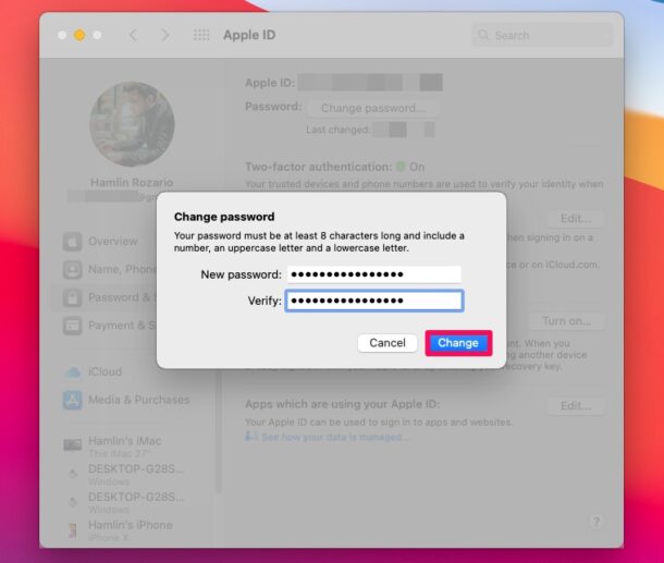 Come reimpostare la password di iCloud su Mac