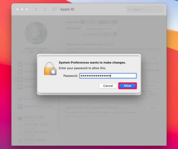 Come reimpostare la password di iCloud su Mac