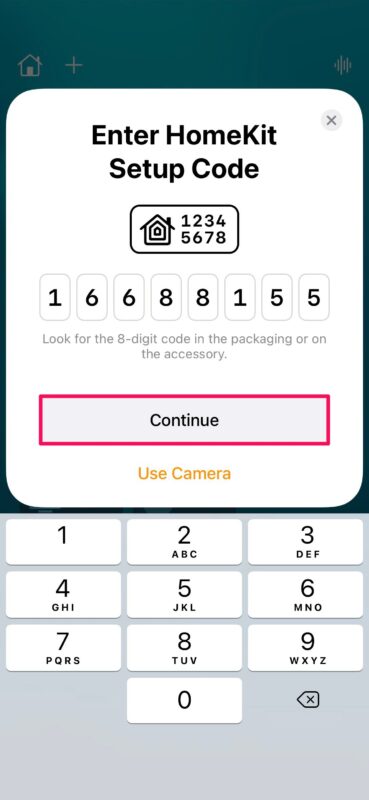 Come aggiungere l'accessorio HomeKit senza codice QR