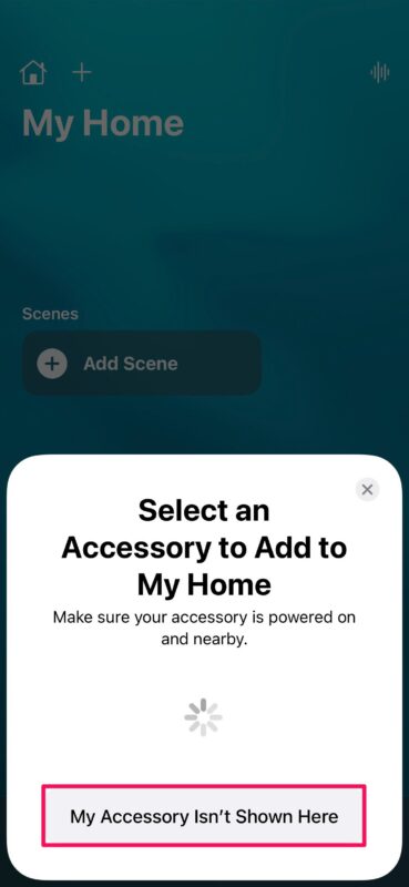 Come aggiungere l'accessorio HomeKit senza codice QR