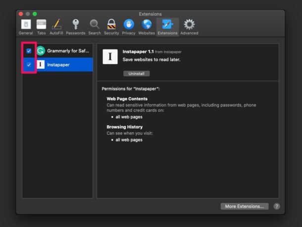 Come installare le estensioni di Safari su Mac