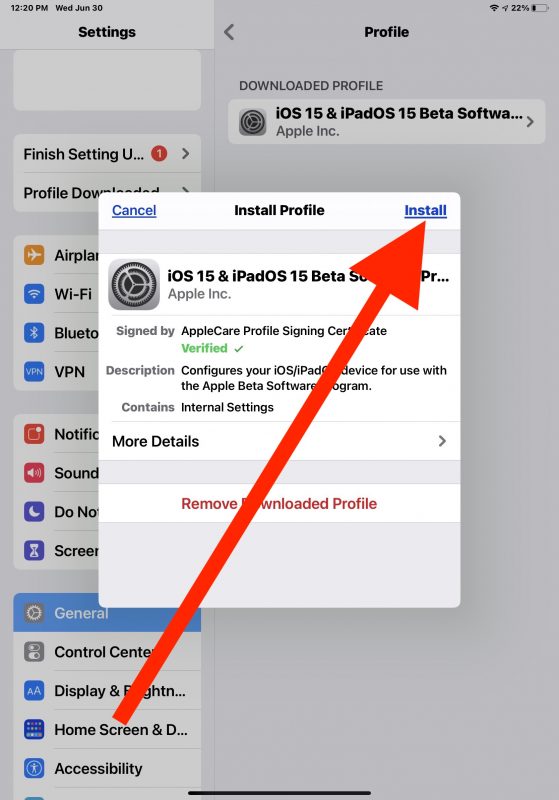 Installazione della beta pubblica di iOS 15