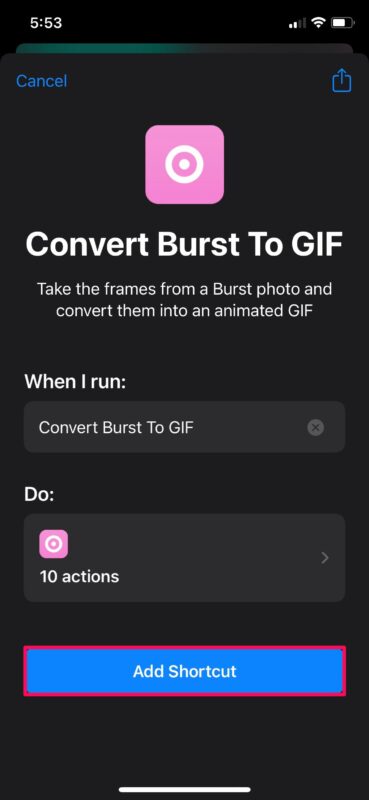Come convertire le foto a raffica in GIF su iPhone