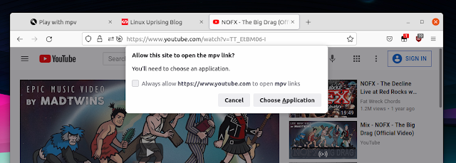 Gioca con la finestra di dialogo mpv Firefox Gioca con la finestra di dialogo mpv Firefox