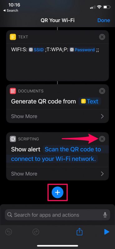 Come convertire la password Wi-Fi in codice QR su iPhone