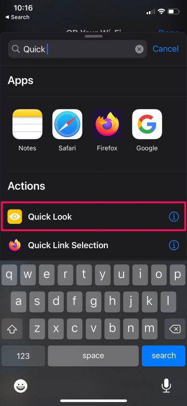 Come convertire la password Wi-Fi in codice QR su iPhone