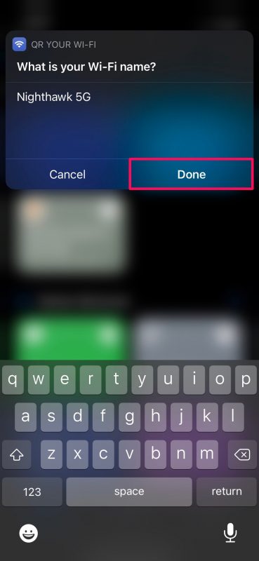 Come convertire la password Wi-Fi in codice QR su iPhone
