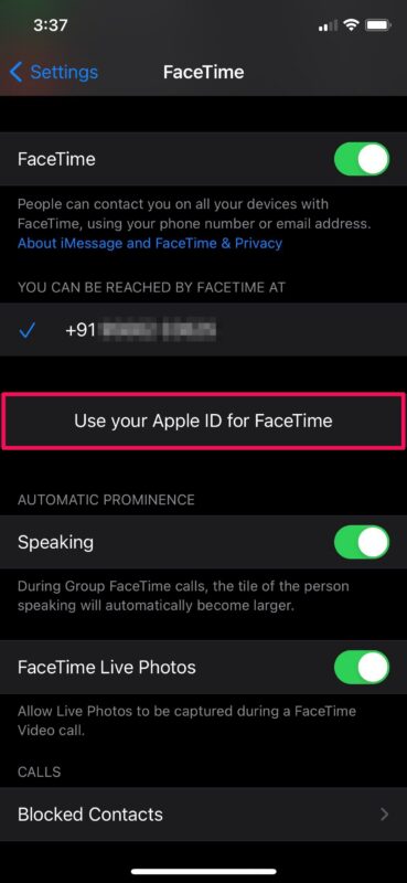 Come modificare l'ID Apple per FaceTime su iPhone e iPad