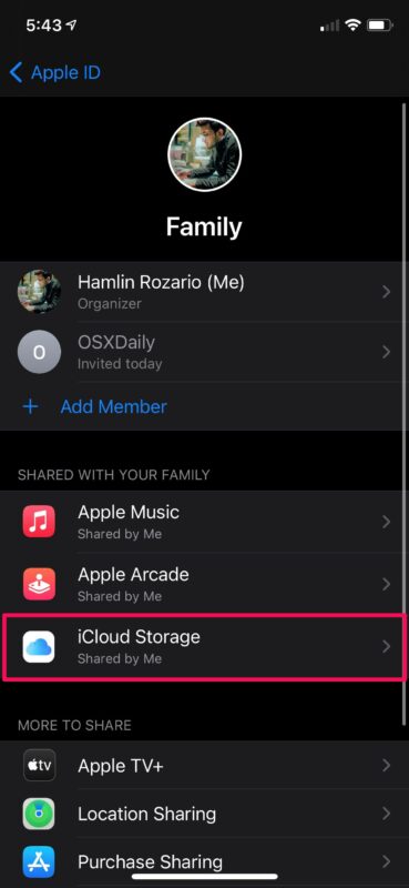 Come condividere lo spazio di archiviazione di iCloud con la famiglia