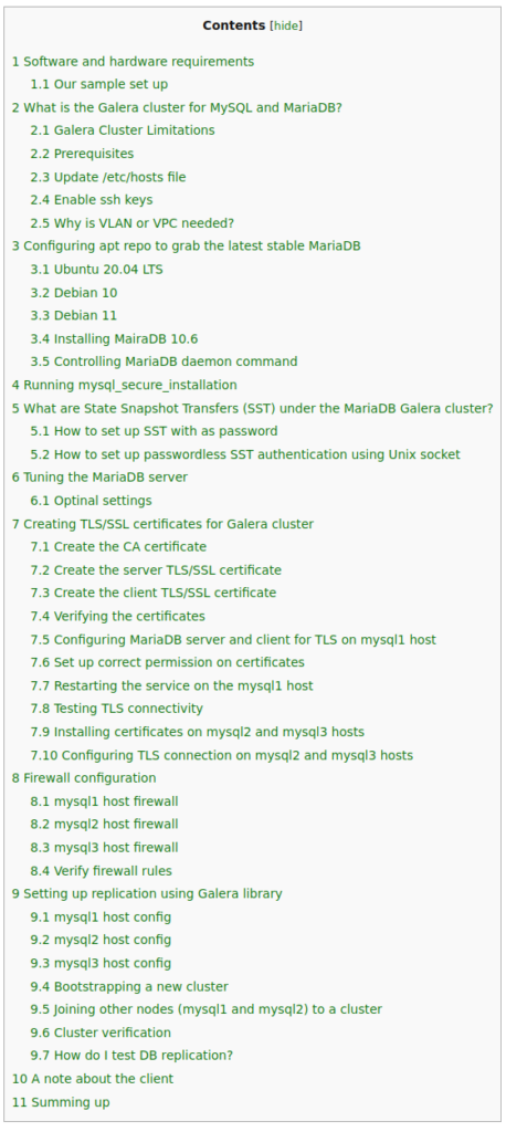 TOC-MariaDB-Galera-Cluster.Benvenuto