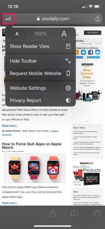 Come forzare Safari a caricare i siti desktop su iPhone e iPad