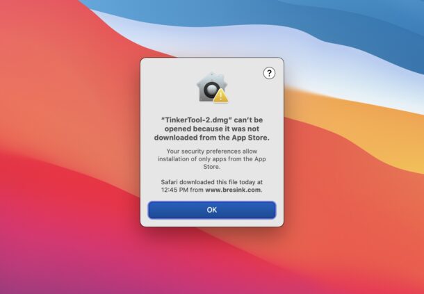 L'app Fix Mac non può essere aperta perché non è stata scaricata dall'errore dell'App Store