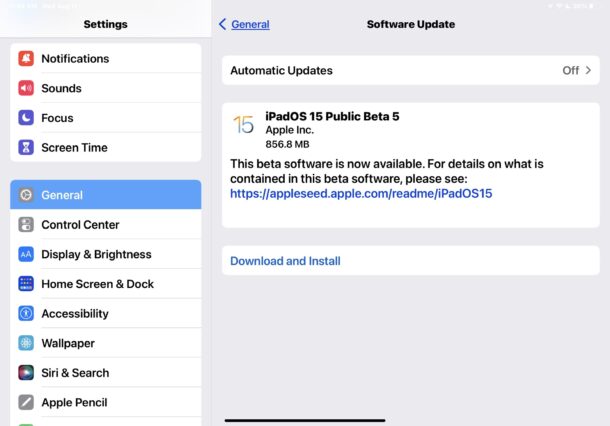 iOS 15 e iPadOS 15 beta pubblica 5