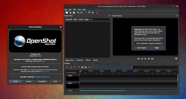 Editor video OpenShot 2.6.0