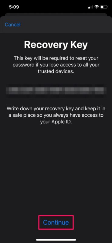 Come creare una chiave di ripristino dell'ID Apple