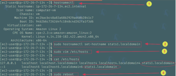 Come impostare o modificare il nome host nell'istanza EC2 di Amazon Linux