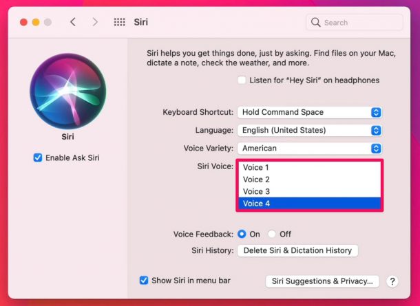 Come cambiare la voce di Siri su Mac