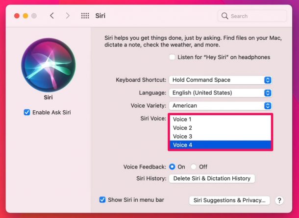 Come cambiare la voce di Siri su Mac