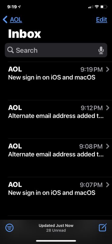 La posta AOL funziona di nuovo bene