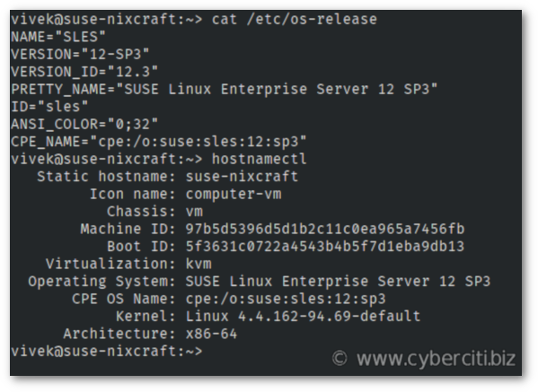 Trova la versione OpenSUSE / SUSE Linux