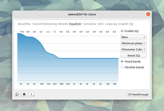 Equalizzatore JamesDSP Linux Equalizzatore JamesDSP Linux