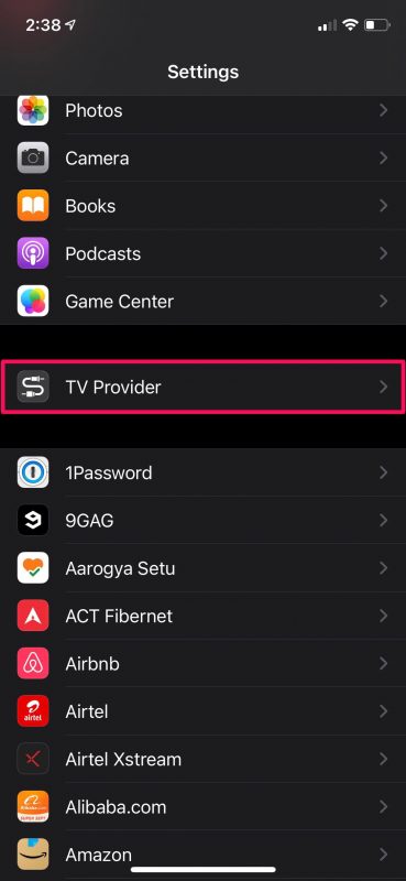 Come collegare il provider TV con iPhone e iPad