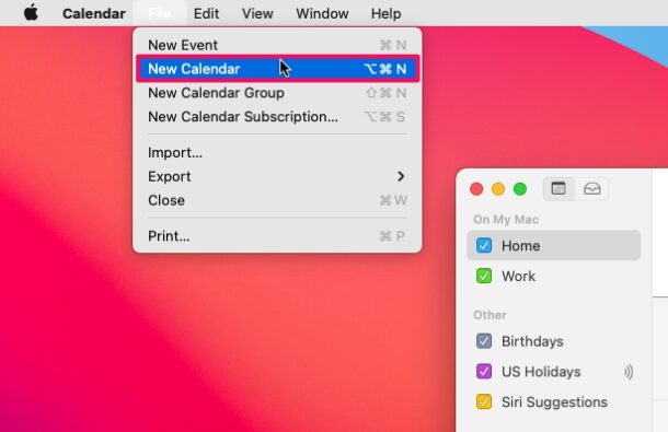 Come aggiungere ed eliminare calendari su Mac