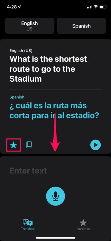 Come aggiungere traduzioni ai preferiti su iPhone e iPad