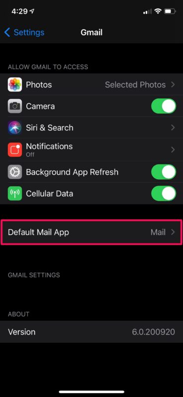 Come impostare Gmail come app di posta predefinita su iPhone