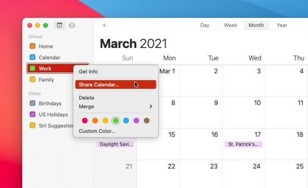 Come rendere pubblico un calendario su Mac