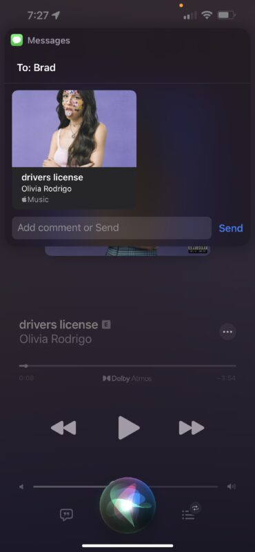 Come condividere uno screenshot con Siri