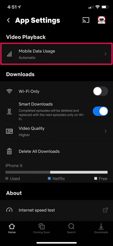 Come utilizzare la modalità dati bassi in Netflix su iPhone