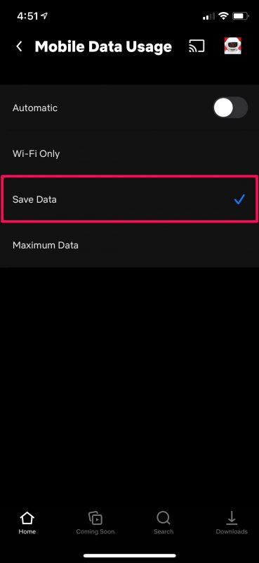 Come utilizzare la modalità dati bassi in Netflix su iPhone