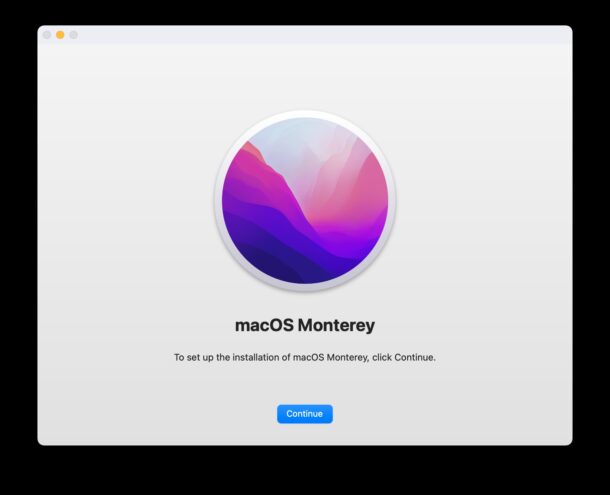 Installazione di macOS Monterey