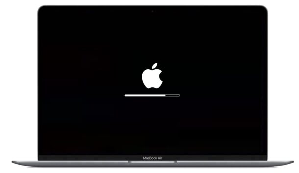 l'installazione di macOS mostra una barra di avanzamento