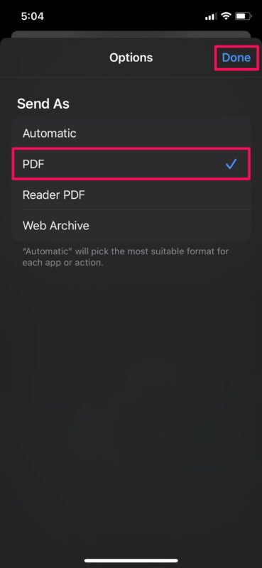 Come salvare una pagina Web come PDF utilizzando Safari su iPhone e iPad