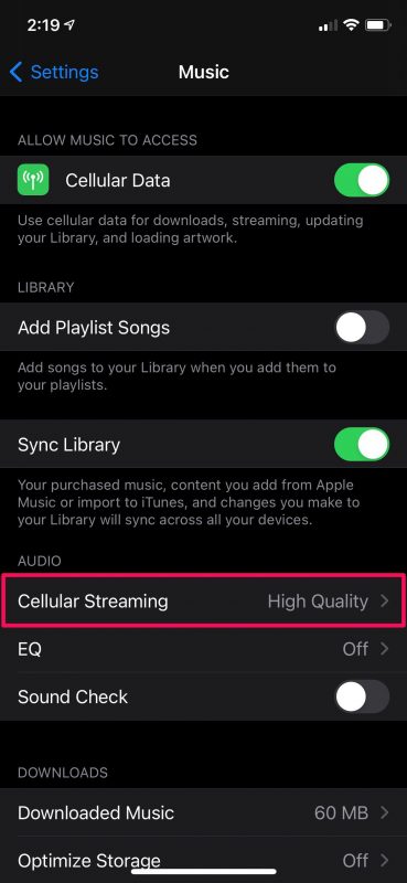 Come utilizzare la modalità dati bassi per Apple Music su iPhone