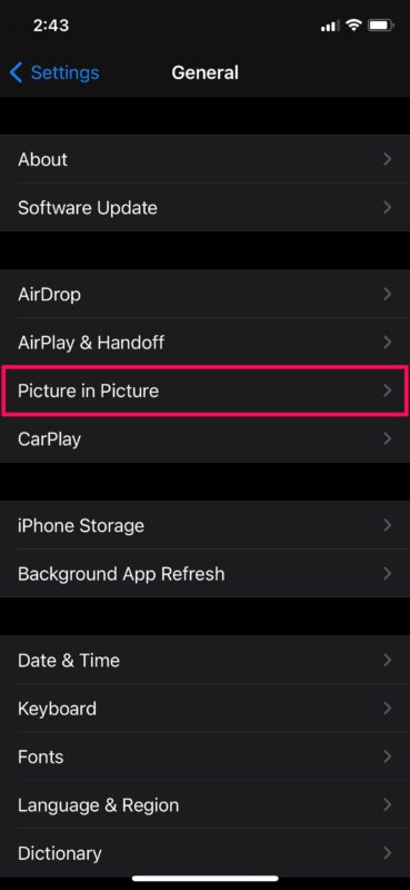 Come smettere di inserire automaticamente Picture-in-Picture su iPhone