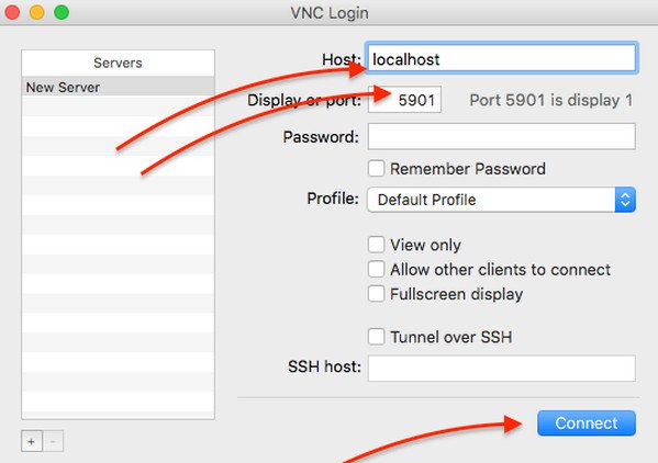 Fig.0: client VNC per completare l'installazione di CentOS 7.x 