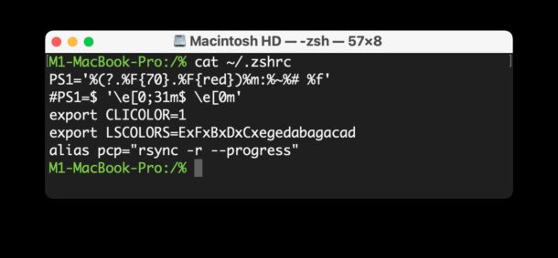 Dove si trova il file zshrc su Mac