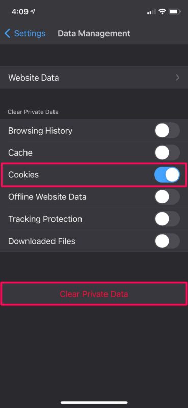 Come cancellare i cookie su Firefox, Opera su iPhone e iPad