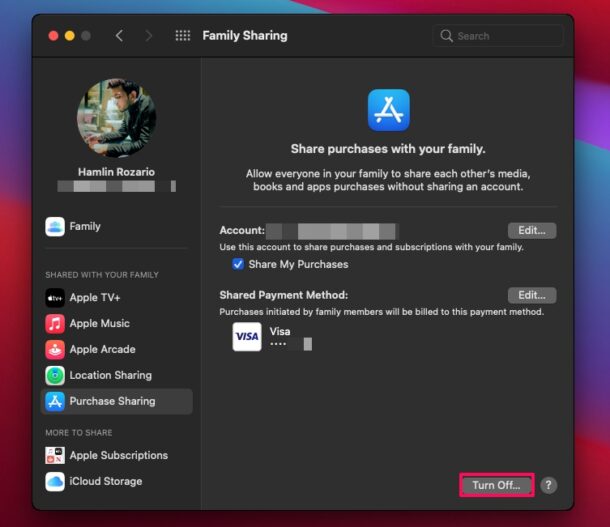 Come condividere gli acquisti con la famiglia su Mac